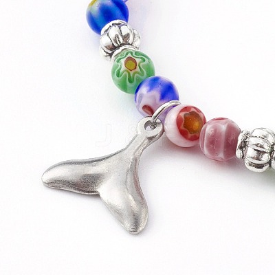 Charm Stretch Bracelets BJEW-JB05975-1