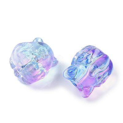 Transparent Spray Paint Glass Beads GLAA-H035-01I-1
