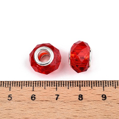 Transparent Glass European Beads GPDL-N004-D14mm-B04-1
