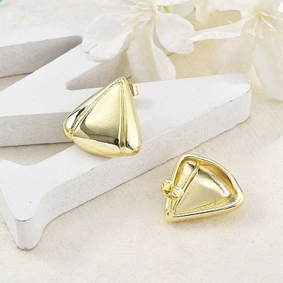 Brass Stud Earrings for Women EJEW-U035-07G-1