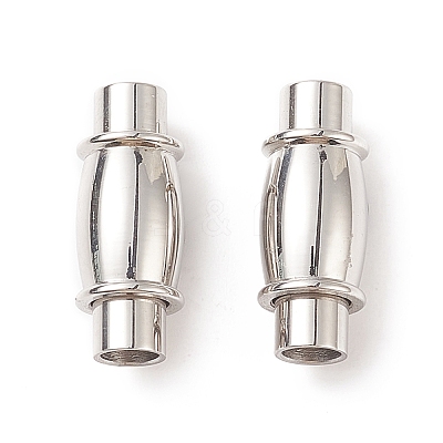 Tarnish Resistant 304 Stainless Steel Magnetic Clasps with Glue-in Ends STAS-K006-30C-3mm-1