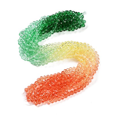 Transparent Painted Glass Beads Strands LS-DGLA-A034-T8mm-A04-1