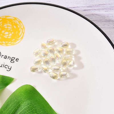20Pcs Transparent Spray Painted Glass Charms GLAA-YW0001-03B-1