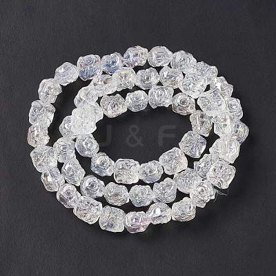 Transparent AB Colored Plated Electroplate Glass Beads X1-GLAA-P028-AB01-1