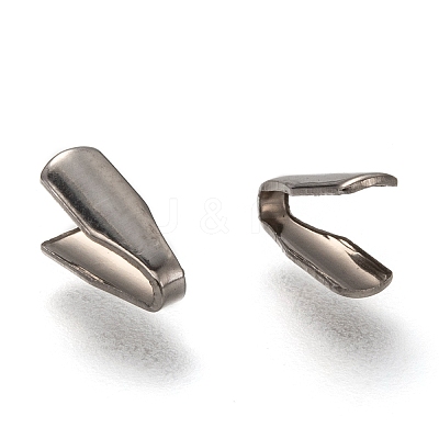 Tarnish Resistant 304 Stainless Steel Folding Crimp Ends LS-STAS-G122-09P-A03-1