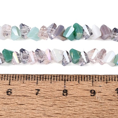 Mixed Styles Electroplate Glass Beads Strands EGLA-Q135-03A-C03-1