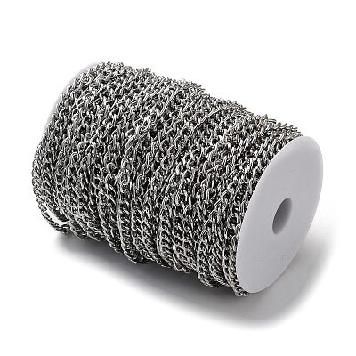 Oxidation Aluminum Diamond Cut Faceted Curb Chains CHA-H001-16P-1