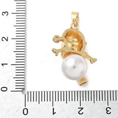 Christmas Brass Micro Pave Cubic Zirconia Enamel Pendants LS-KK-K305-10B-G-1