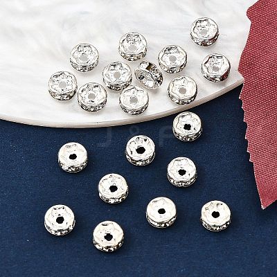 Brass Rhinestone Spacer Beads RB-A014-Z5mm-01S-1