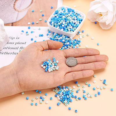 Opaque Glass Round Seed Beads GLAA-TAC0025-07B-05-1