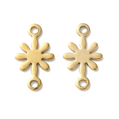 304 Stainless Steel Flower Connector Charms STAS-S172-04G-1
