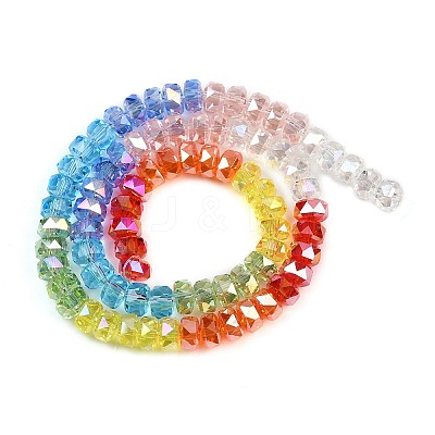 Electroplate Glass Beads Strands EGLA-B011-04B-01-1