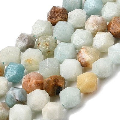 Natural Flower Amazonite Beads Strands G-Z119-A08-03-1