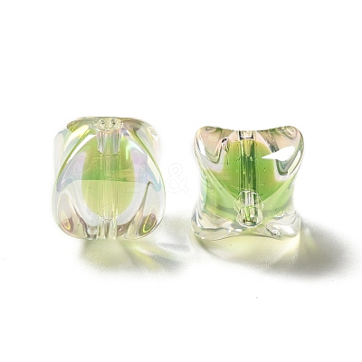 Two Tone UV Plating Rainbow Iridescent Acrylic Beads LS-TACR-D010-04D-1