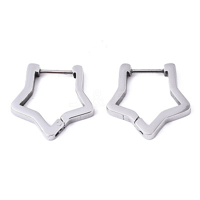 Non-Tarnish 304 Stainless Steel Huggie Hoop Earrings STAS-R115-23P-1