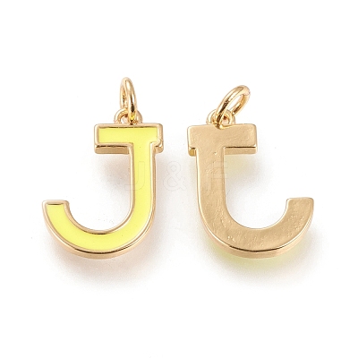 Brass Enamel Pendants KK-R139-02J-1