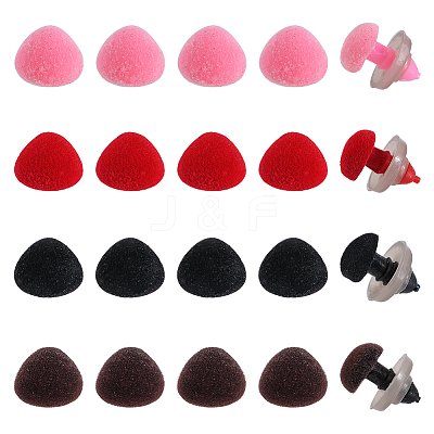 40Pcs 4 Colors Plastic Safety Noses FIND-GF0005-74B-1