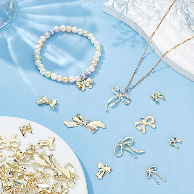 40Pcs 10 Styles Alloy Pendants FIND-HY0004-13-1