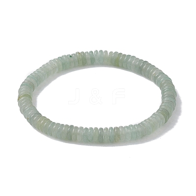 Natural Green Aventurine Disc Beaded Stretch Bracelets BJEW-JB09515-03-1