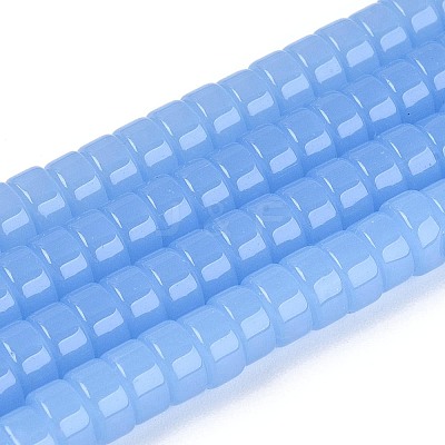 Imitation Jade Glass Beads Strands GLAA-N026-3x6mm-J05-1