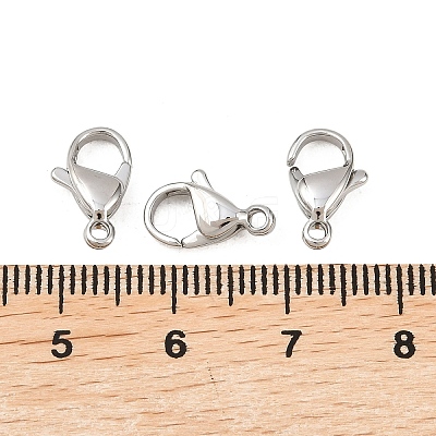 Tarnish Resistant 316 Surgical Stainless Steel Lobster Claw Clasps STAS-316-FL12A-1