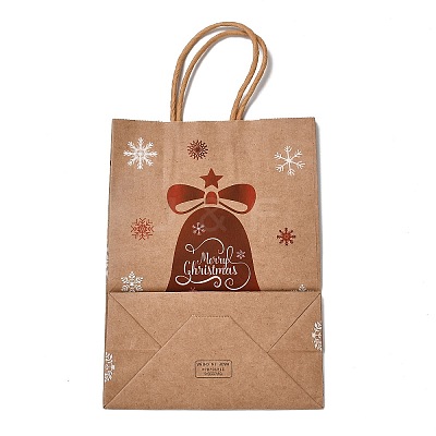 Christmas Theme Hot Stamping Rectangle Paper Bags CARB-F011-02C-1