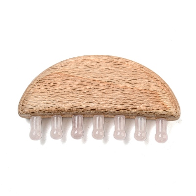 Natural Mixed Stone Scalp Massager AJEW-G058-01-1