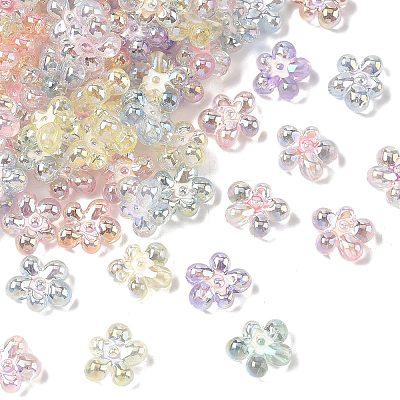 UV Plating Transparent Acrylic Beads OACR-H053-06-1