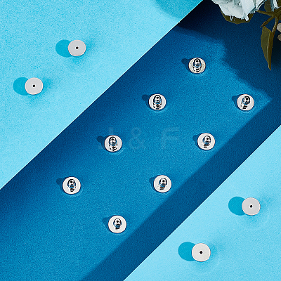 12Pcs Brass Ear Nuts KK-BBC0016-29P-1