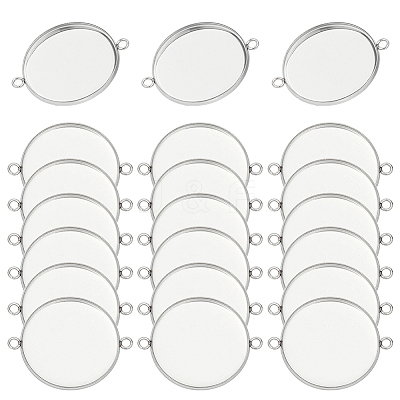 50Pcs 304 Stainless Steel Cabochon Connector Settings STAS-HY0001-88-1