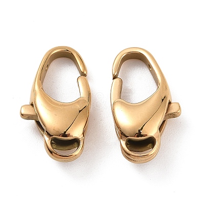 Ion Plating(IP) 304 Stainless Steel Lobster Claw Clasps STAS-F109-01G-1