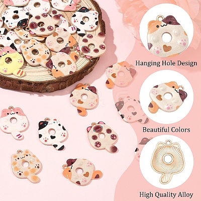 20Pcs Printed Alloy Pendants FIND-YW0012-04-1