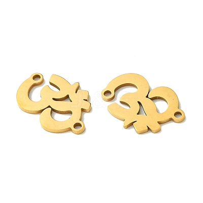 201 Stainless Steel Connector Charms STAS-U003-04G-1