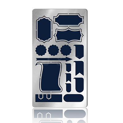 Retro Stainless Steel Metal Cutting Dies Stencils DIY-WH0242-286-1