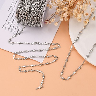 Tarnish Resistant 304 Stainless Steel Link Chains CHS-K001-40-1