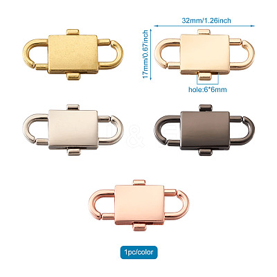 5 Colors Adjustable Alloy Chain Buckles PALLOY-TA0001-91-RS-1