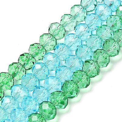 Transparent Painted Glass Beads Strands DGLA-A034-T8mm-A17-1