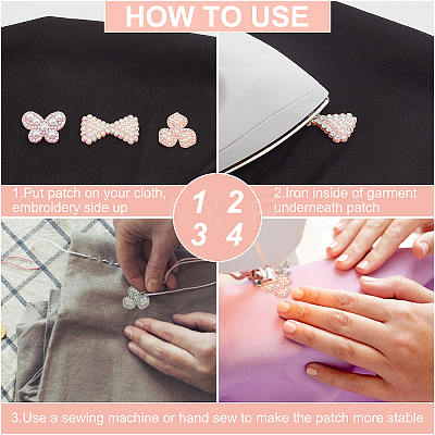 36Pcs 6 Style Non Woven Fabric Ornament Accessories DIY-AR0002-26-1