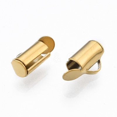 304 Stainless Steel Slide On End Clasp Tubes STAS-S115-01B-G-1