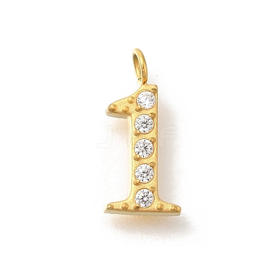 Ion Plating(IP) 304 Stainless Steel Micro Pave Cubic Zirconia Pendants STAS-H228-01G-01-1