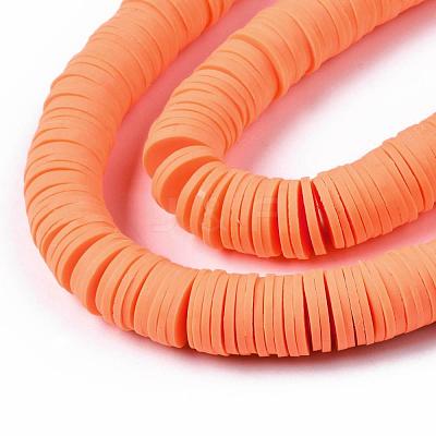 Flat Round Handmade Polymer Clay Beads CLAY-R067-12mm-11-1