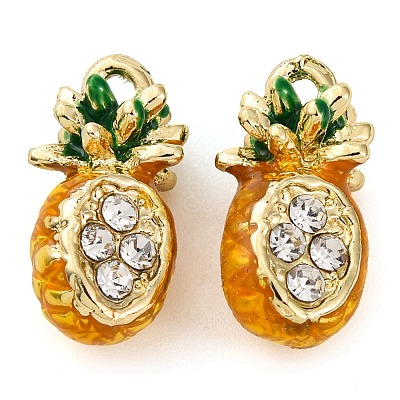Alloy Enamel With Rhinestone Pendants PALLOY-S032-02A-1