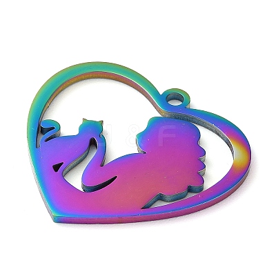 304 Stainless Steel Pendants STAS-R116-06RC-1