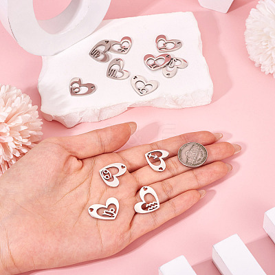 12Pcs 12 Styles 316L Stainless Steel Pendants STAS-TA0003-21P-1