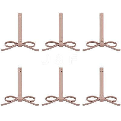 6Pcs Imitation Leather Bowknot Accessories DIY-CL0001-64A-1