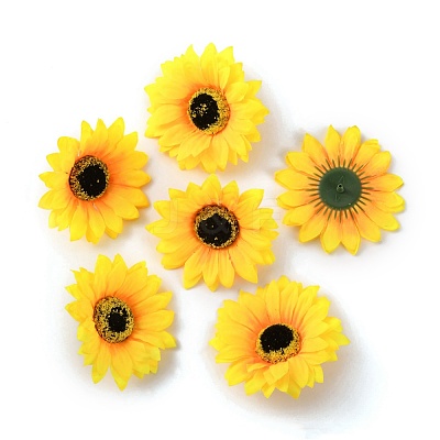 Cloth Sunflower AJEW-WH0258-379-1