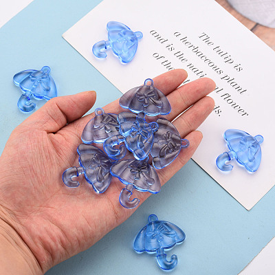 Transparent Acrylic Pendants TACR-T024-01B-940-1