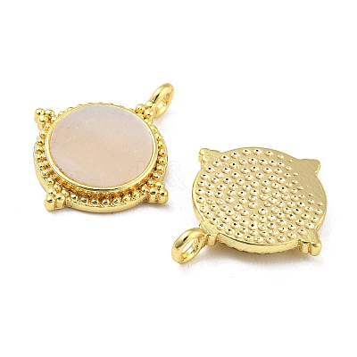 Brass Pendants with Shell KK-L208-30G-1