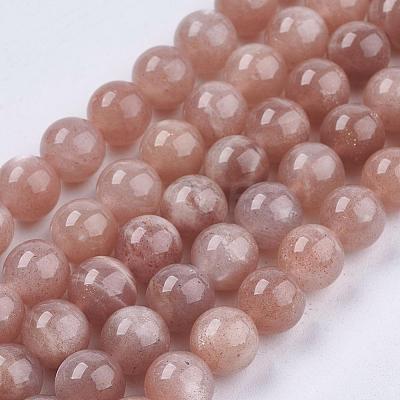 Natural Sunstone Beads Strands G-J157-8mm-07-1