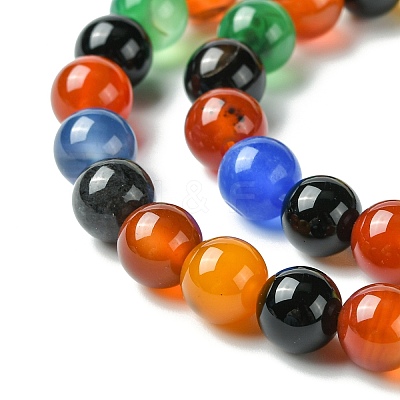 Natural Agate Beads Strands G-F417-05-8mm-1